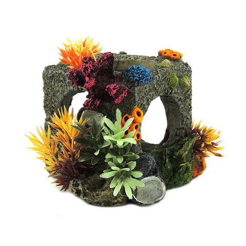 Classic Aquatics Coral Cube Ornament – Lifelike Coral Aquarium Decoration Small