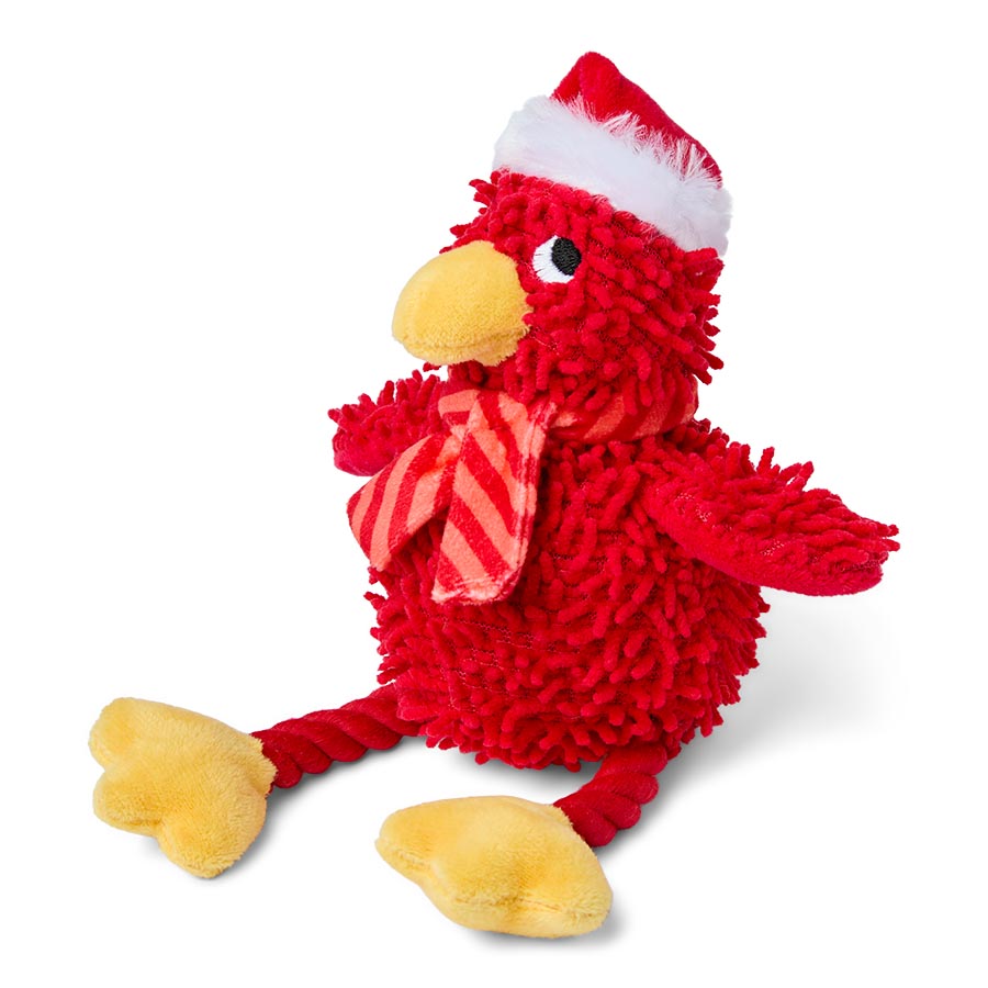 Christmas Turkey Tug Rope Squeaky Toy – Mini Dog Play Toy