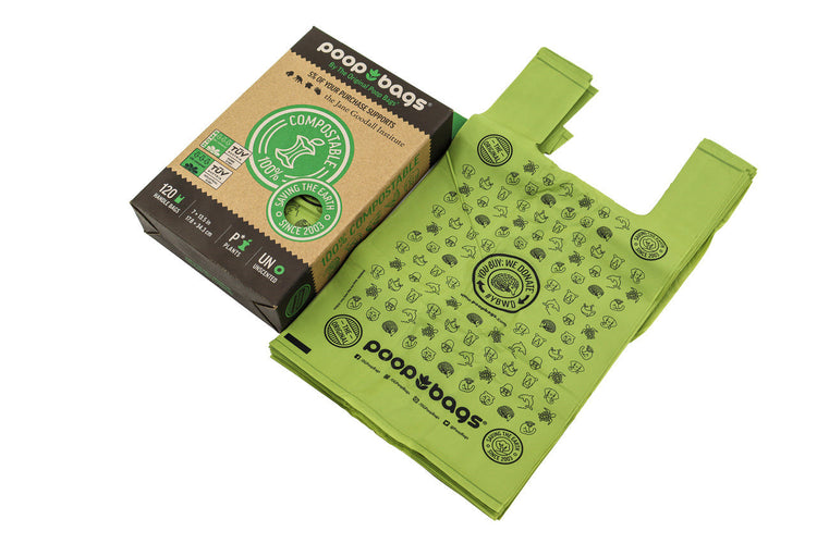 Compostable Dog Poop Bags with Handles – Eco-Friendly Pet Waste Bags