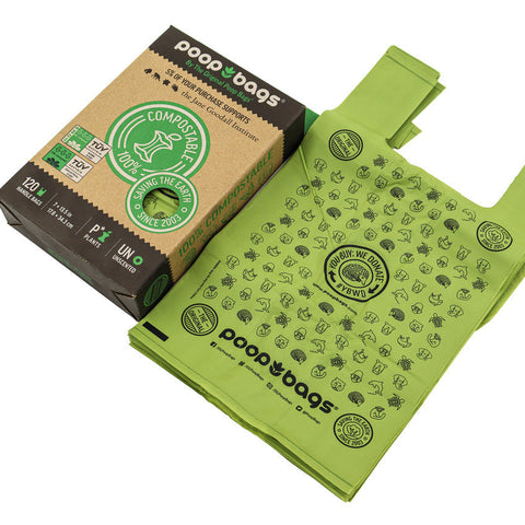 Compostable Dog Poop Bags with Handles – Eco-Friendly Pet Waste Bags